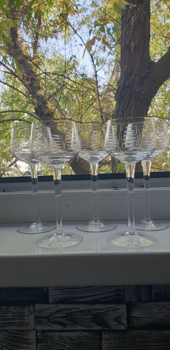 Фужеры ликерницы  богемия