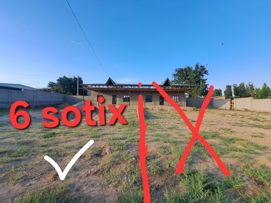 Zangiota tumani Bo'zsuv maxallasida uy sotiladi 6sotixli