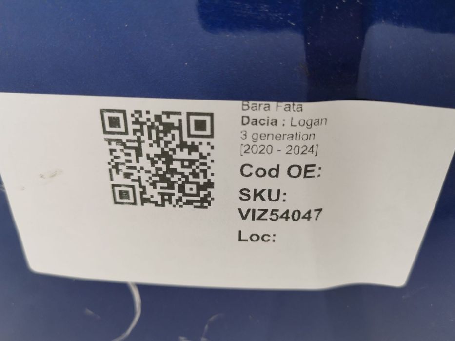 Bara Fata Dacia  Logan 3 generation 2020 2021 2022 2023 2024 Originala