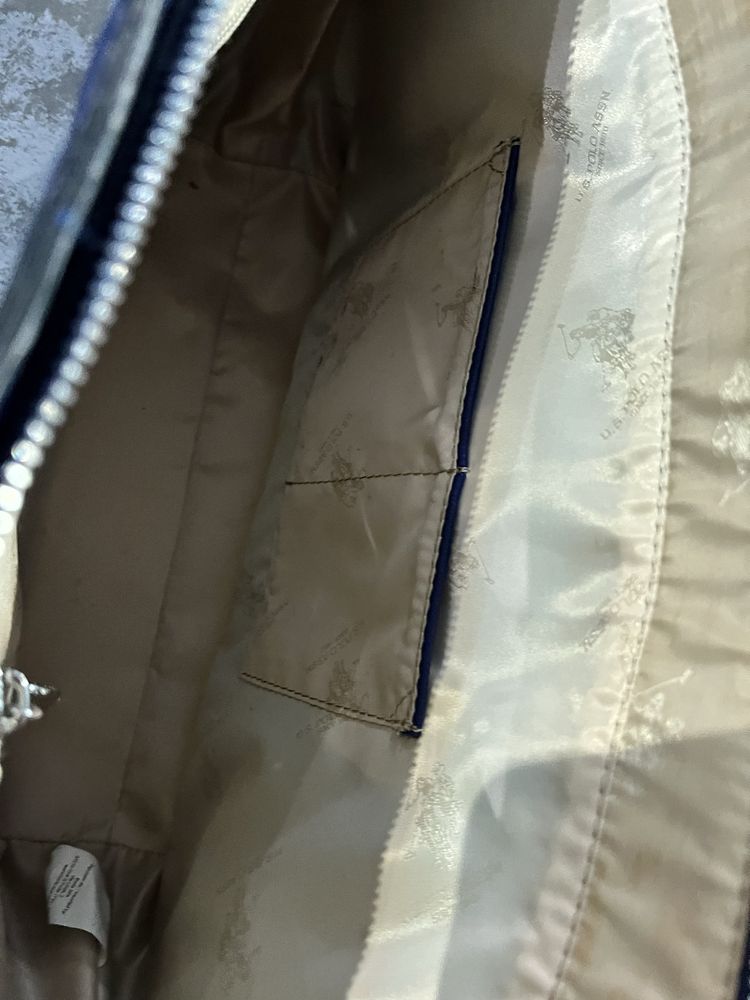 Голяма синя дамска чанта U.S. Polo ASSN.