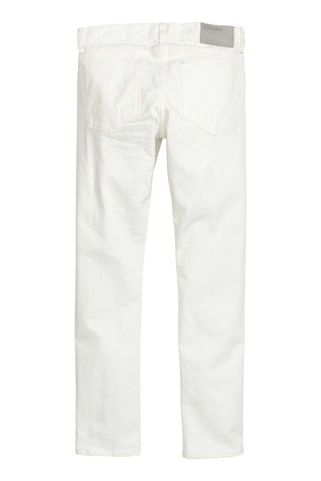 5 blugi slim fit H&M / C&A / BP / iEx, marime 32-US/M/48-EU, alb / gri