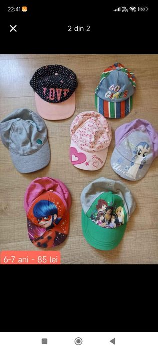 Șepci pentru fete