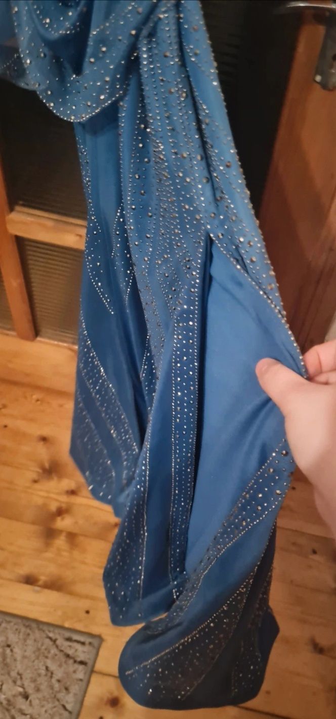 Rochie de Gala Albastra Plus Size