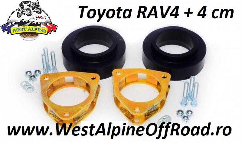 Kit de inaltare suspensie bucse Toyota Rav4 (2000-2005) + 4 cm