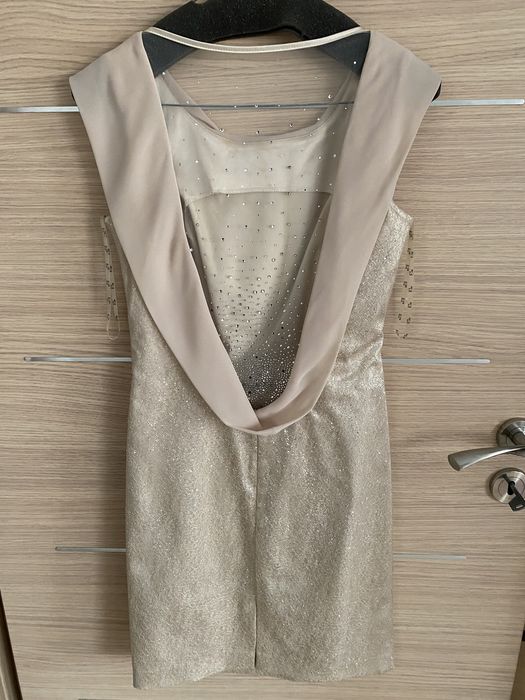 Rochie ocazie/ de seara cu spate transparent si sclipici