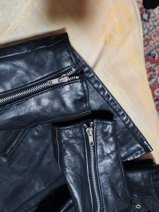 Schott 641 Leather Single Riders Jacket Men Size 44 Black,made in USA