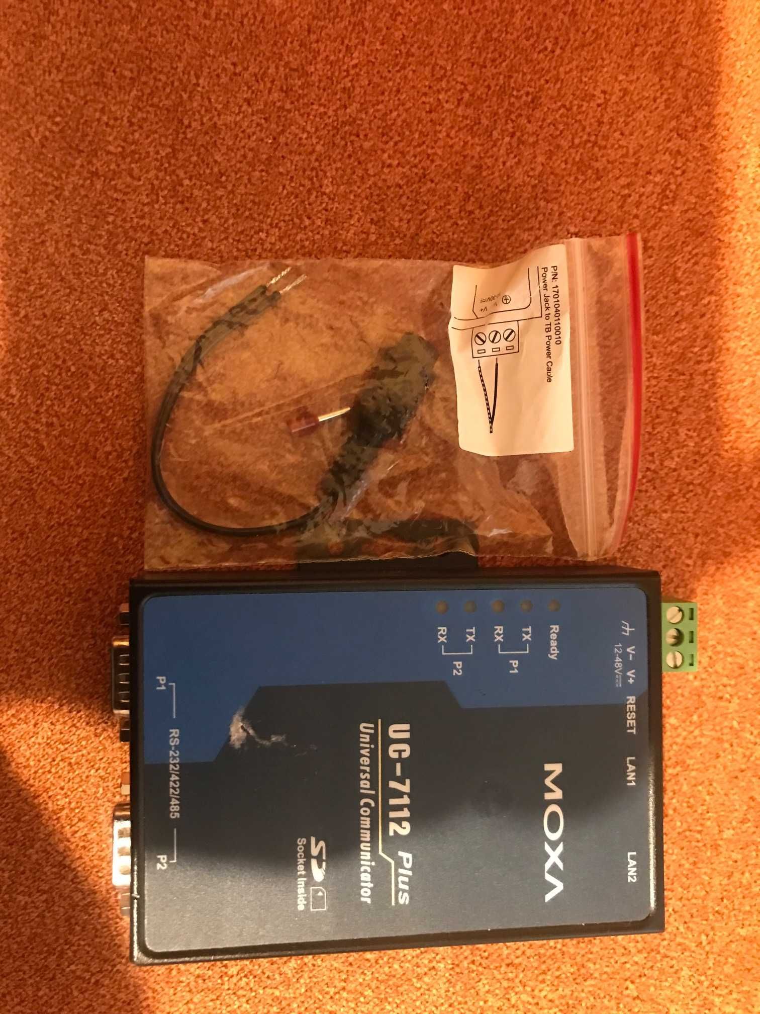 MOXA  UC7112 plus конвертор Етернет към 2ХRS232/422/485