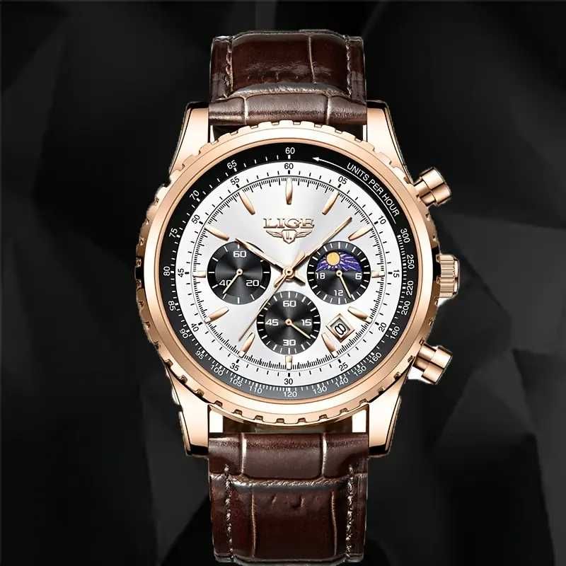 Луксозен, Спортен Мъжки часовник LIGE Elegant* Силует и Стил за 2025г.