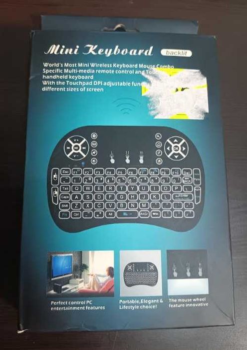 Безжична клавиатура MINI KEYBOARD backlit, с тъчпад