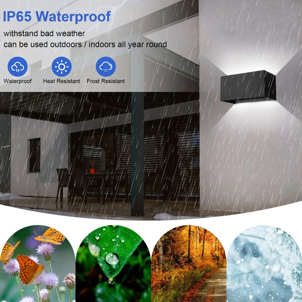 LED фасадна лампа-модерна, водоустойчива стенна лампа с регулируем лъч
