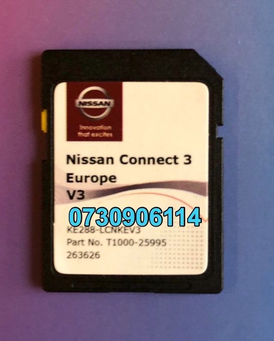 Card Original Nissan Connect 3 LCN Europa ROMÂNIA 2023 Qashqai Navara