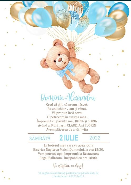 Invitatii nunta, botez si plicuri de bani