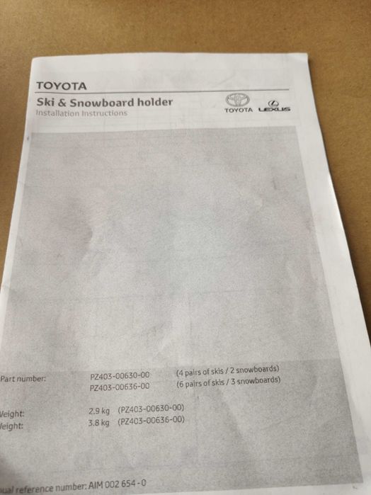 Оригинални напречни греди и ски багажник за Toyota RAV4 HA30