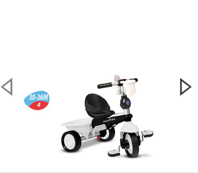 Детска триколка 4 в 1 smarTrike Dream, бяло и черно