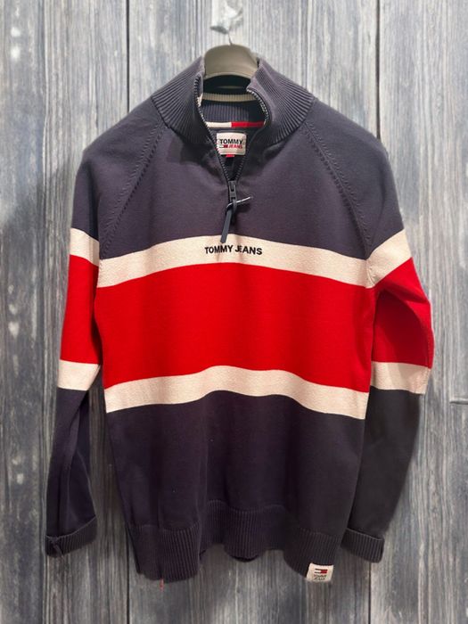 Мъжки пуловер Tommy Jeans с цип и висока яка | Размер M