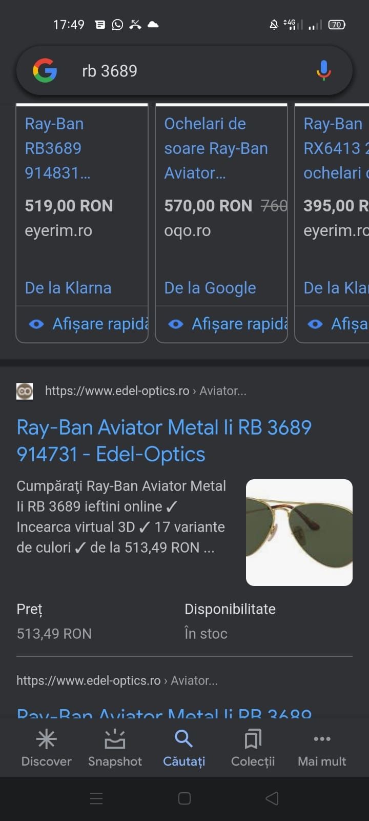 Ochelari de soare Ray Ban polarizati