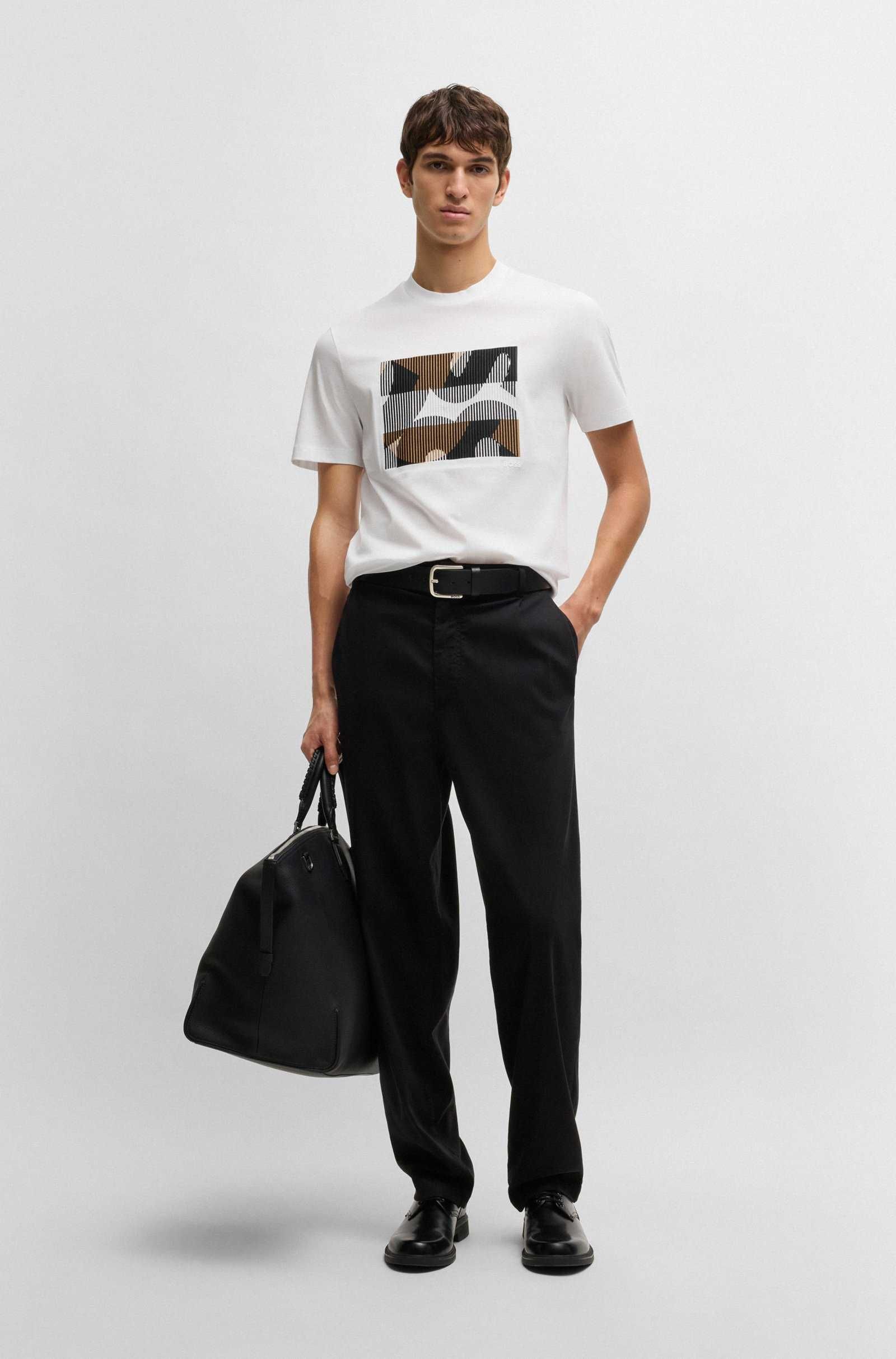 BOSS мужская футболка из мерсеризованного хлопка РАЗМЕР L, XL