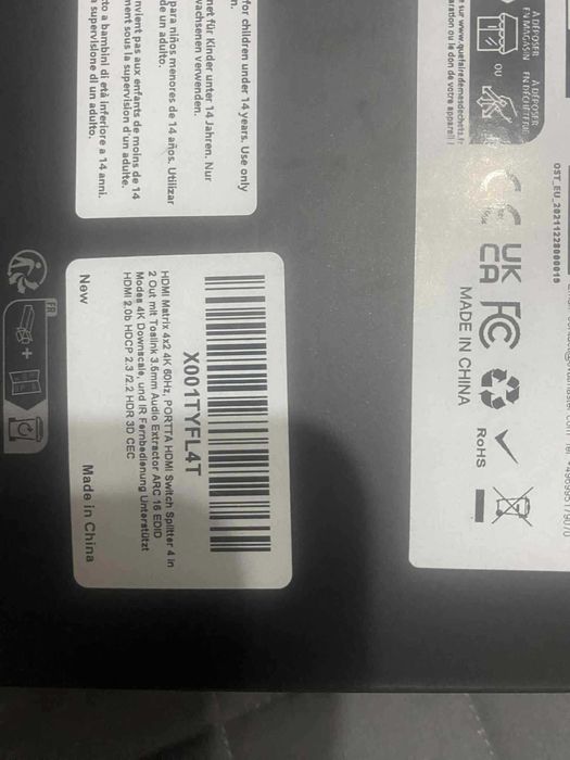 Switch HDMI  HDCP 2.3 MATRIX 4K 60Hz, 4in 2out