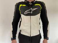 Geaca moto piele cu cocoasa Alpinestars GP PRO L [50] Yellow Fluo