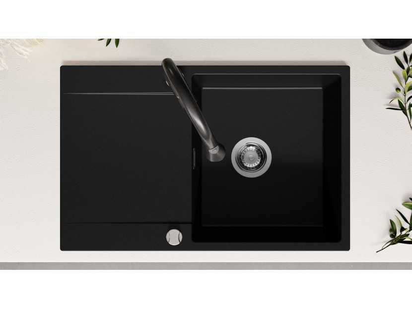 Кухненска Мивка от гранит модел Сан Франциско Smart 780  черна