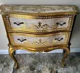 Superba comoda florentina-Hollywood Regency-lemn aurit-Italia