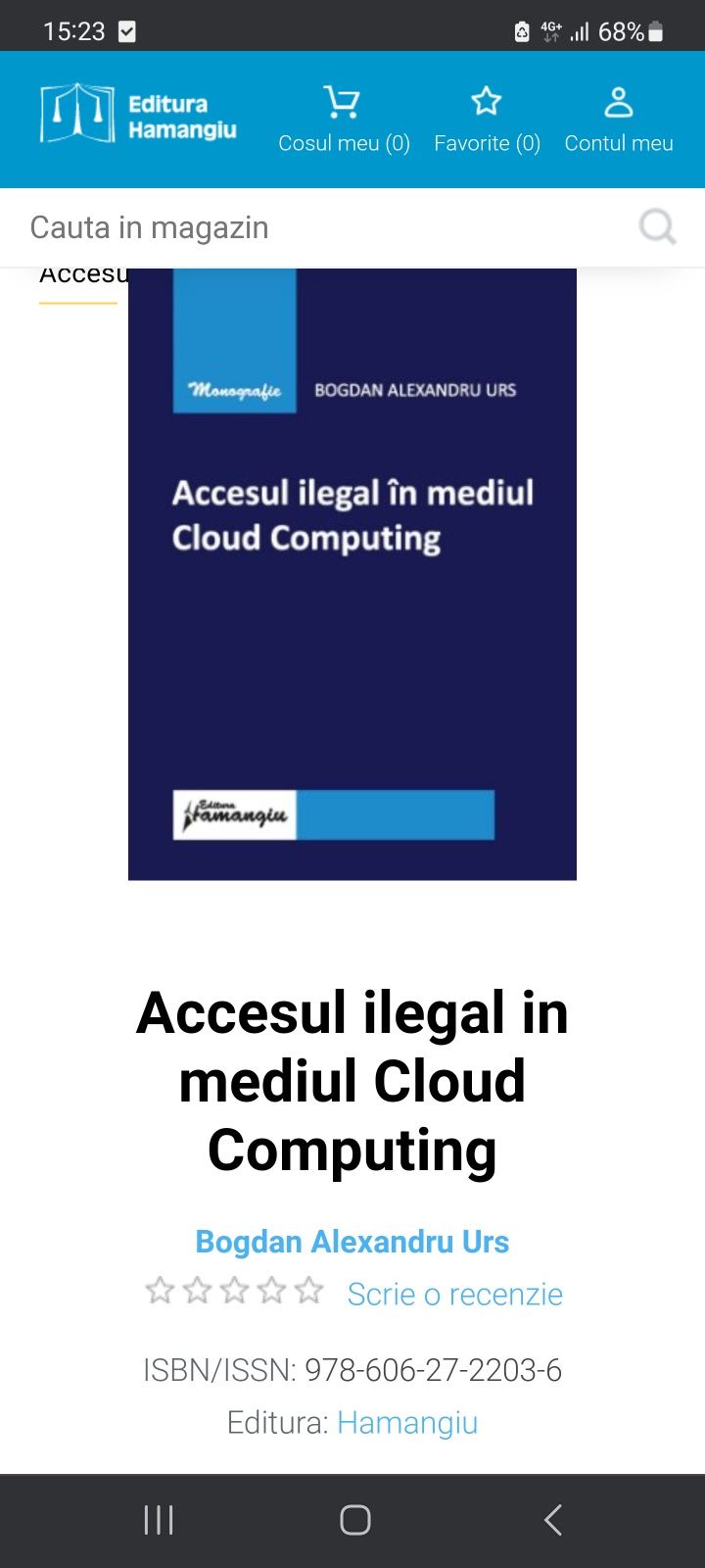 Accesul ilegal in mediul Cloud Computing - Bogdan Urs