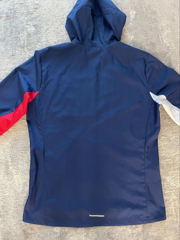 Adidas Own the Run Jkt Running Sports Hooded Jacket Blue, Size L
