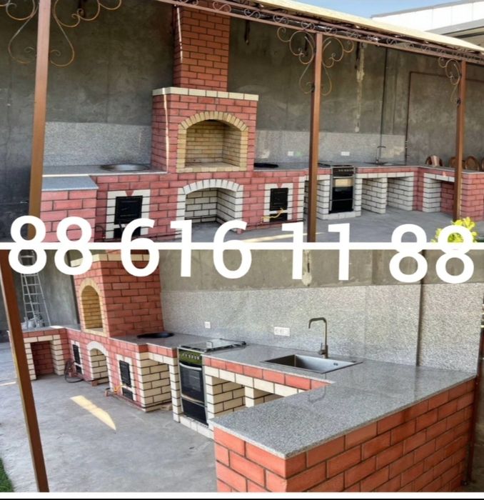 Летняя кухня камин очаг барбекю тандыр