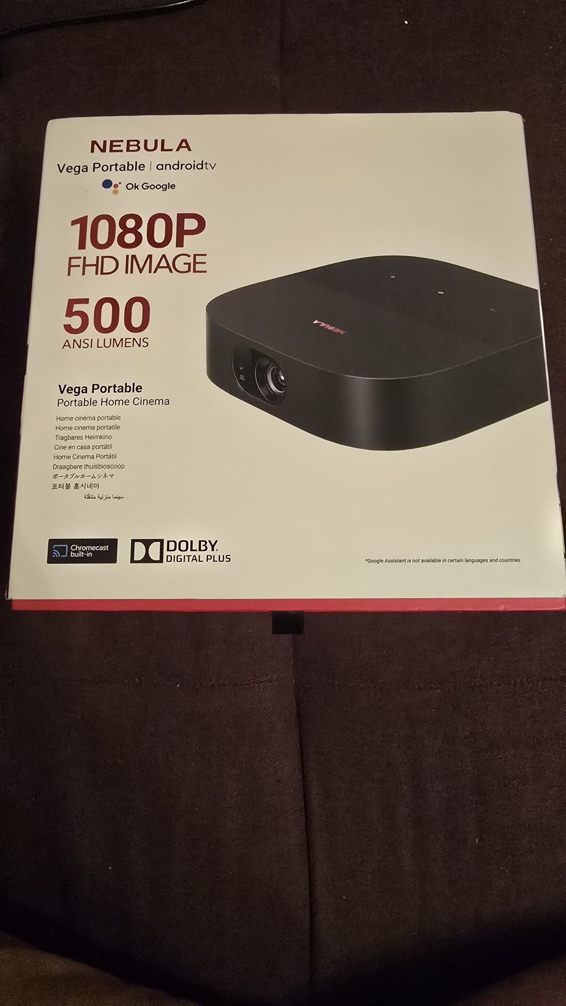 Nebula Vega Portable 500 ISO Lumens Проектор Android TV