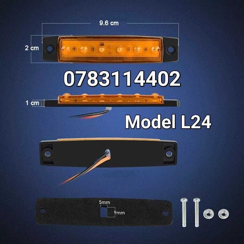 10 Lampi LED-24V-Lampa-Gabarit-Platforma-Remorca-Trailer-Rulota-L24