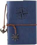 Agenda in stil nautic A6 150 pagini spiralate ancora + busola albastru