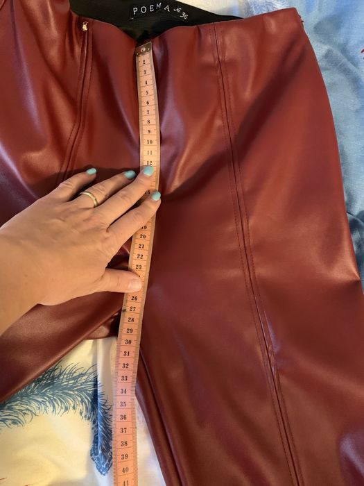 Pantaloni piele eco mar M