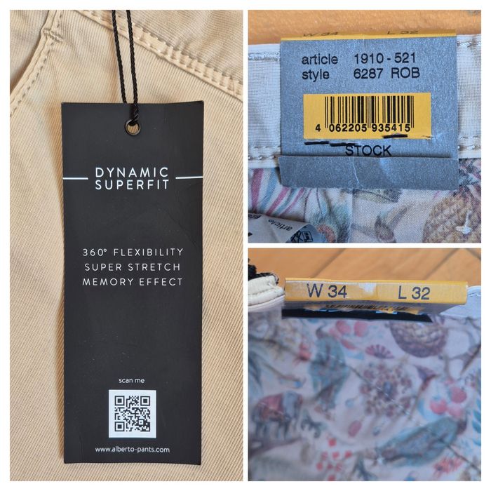 Blugi bărbătești Alberto, Premium Dynamic Superfit, Slim Fit W34 L32