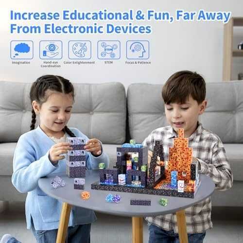 Нови Магнитни блокове 100 бр.оя– креативен строителен комплект за деца