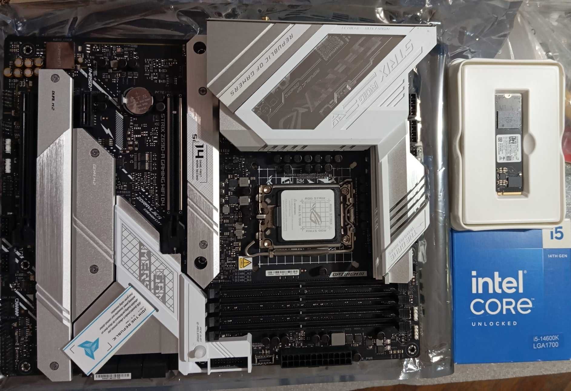 Kit i5 14600k + ASUS ROG STRIX Z690-A GAMING WIFI D4 + 1TB Ssd M.2