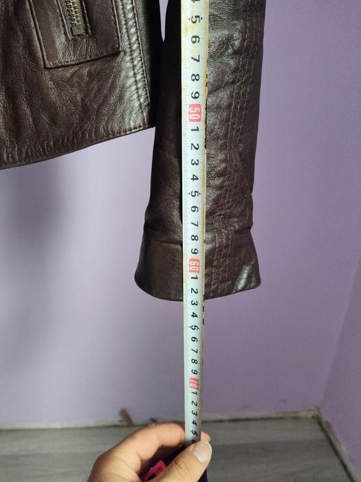 Дамско кожено яке в 4Xl размер кафяв цвят