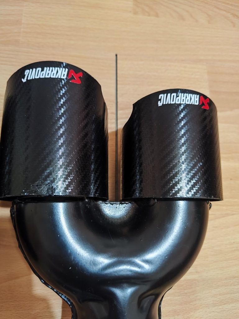 Ornament Toba Finala / Tipsuri Duble De 90 Model Akrapovic Fier