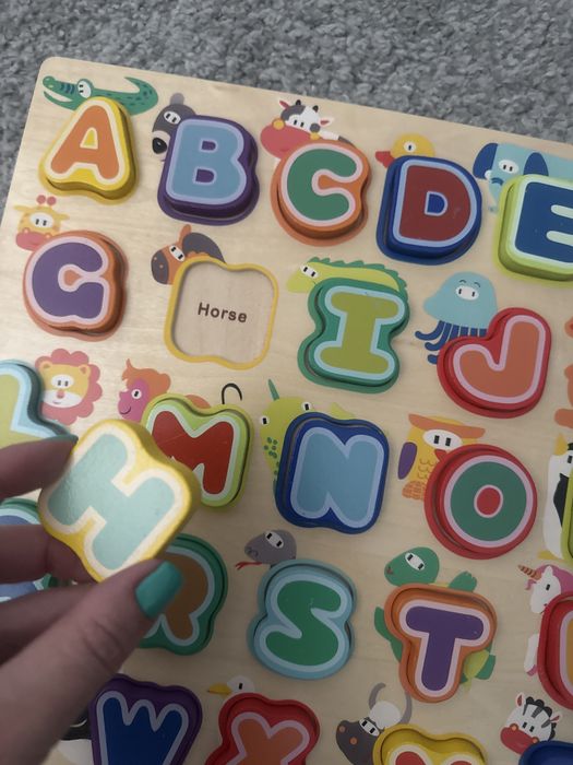 Puzzle din lemn Alfabet Animale