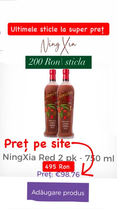 Sticle de suc ningxia