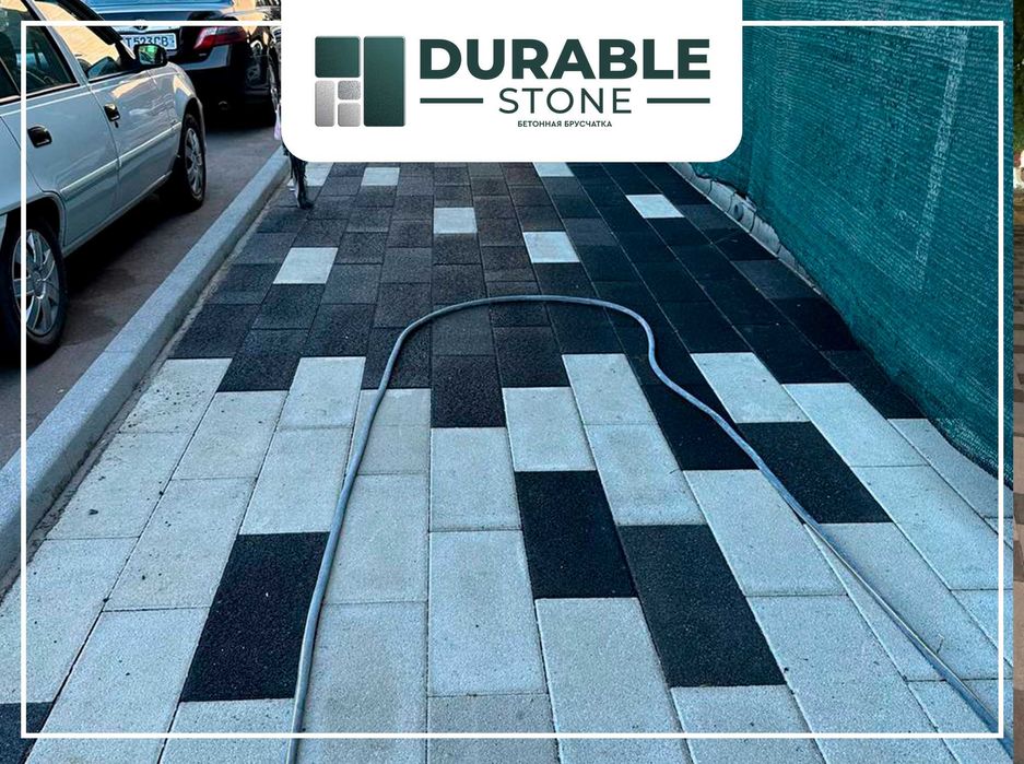 Тротуарная плитка " Флоренция " . Прессованная брусчатка и укладка