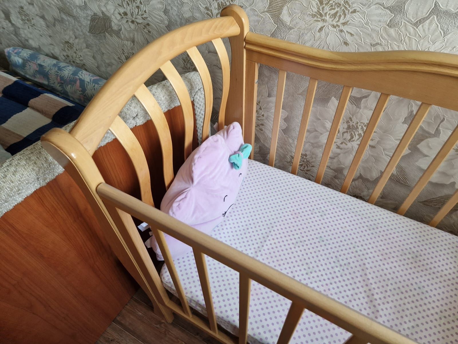 Детский стульчик для кормления, кроватка. Коляска adamхex 2в1 бежевая