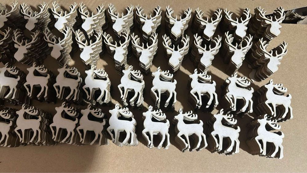 Елементи от бирен картон за коледа-10 бр