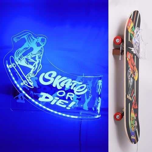 Нова Луминесцентна Стойка за Скейтборд с LED Светлини и USB Захранване