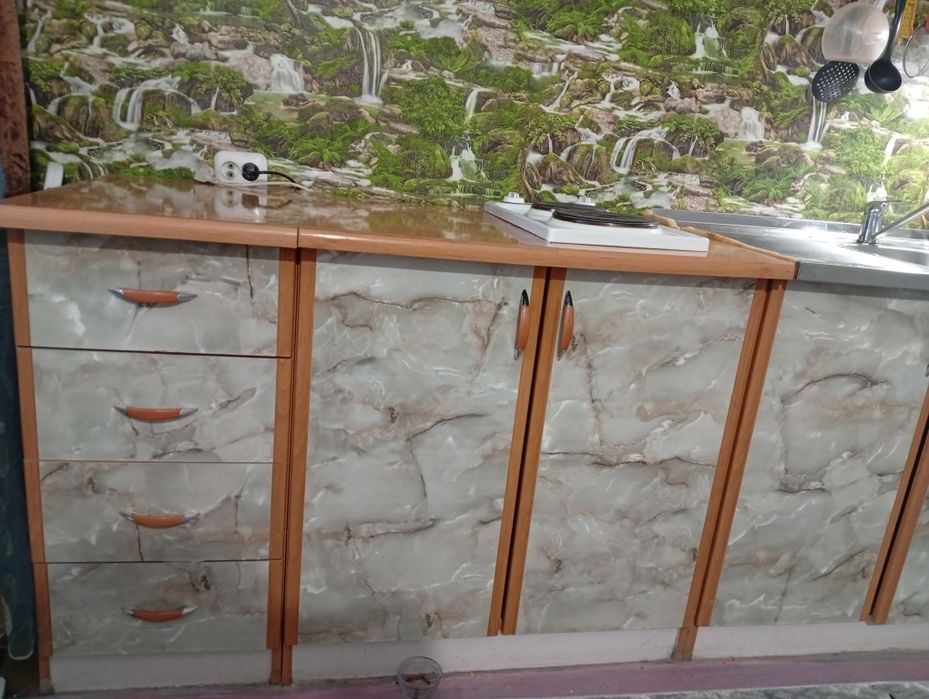 Гарнитур кухонный шкафы мойка