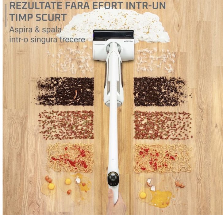 Aspirator vertical fara fir cu spalare Rowenta X-Clean 10 GZ7540WO