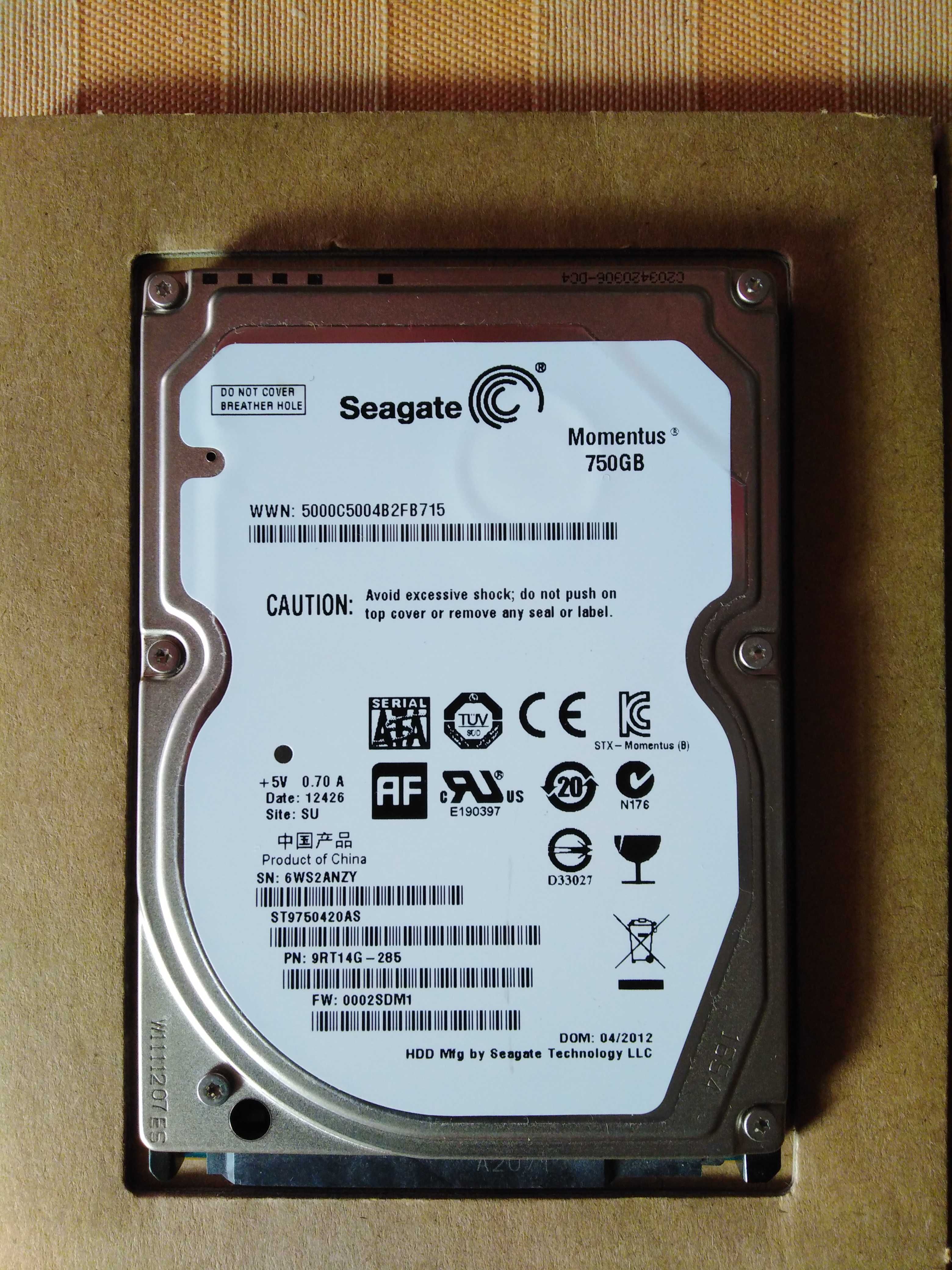 Твърд Диск Seagate Momentus 750GB НОВ Продавам!