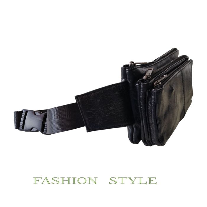 Мъжка чанта от естествена кожа за кръста