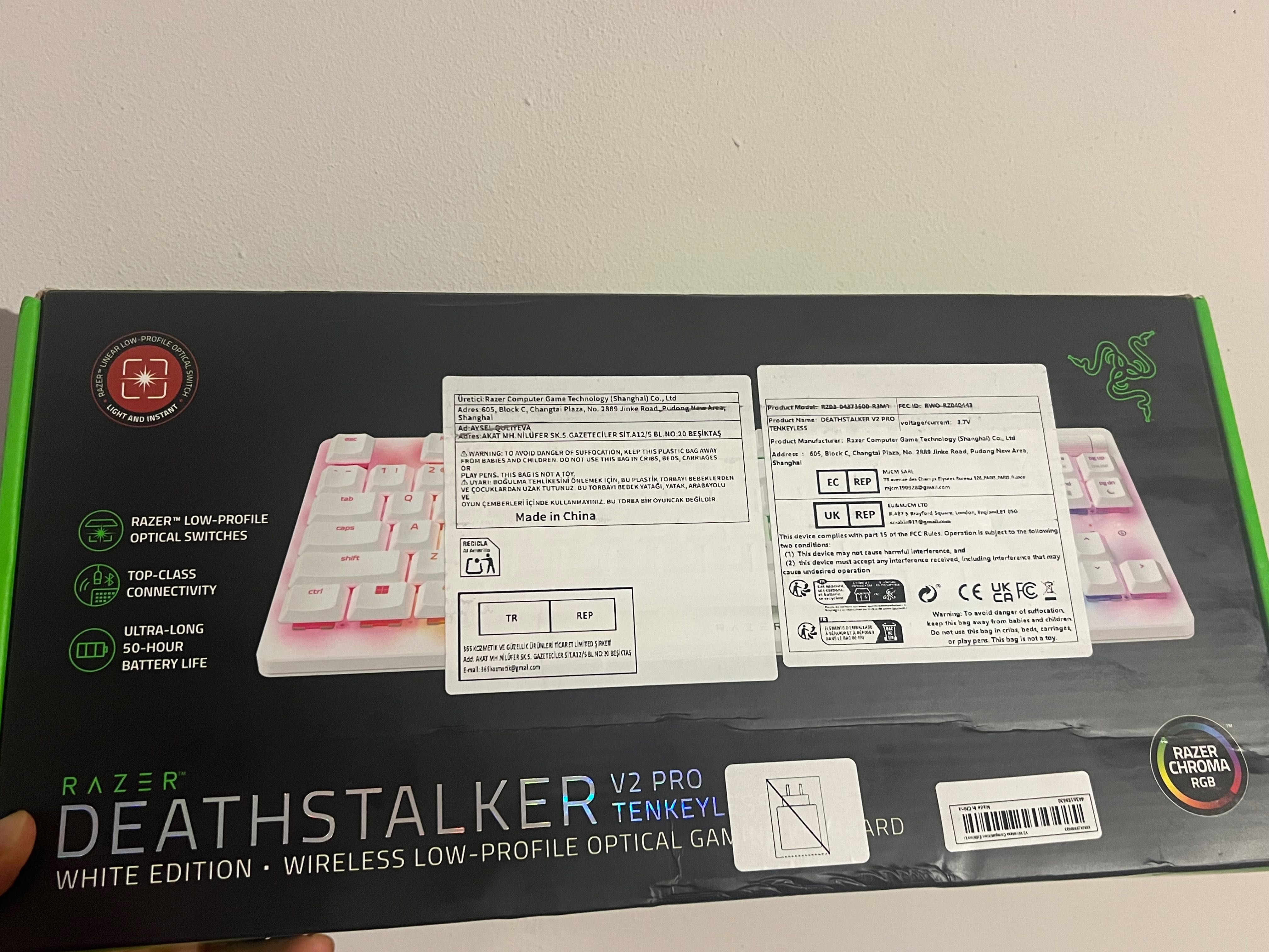 Razer Deathstalker v2 tkl неразпечатана геймърска клавиатура