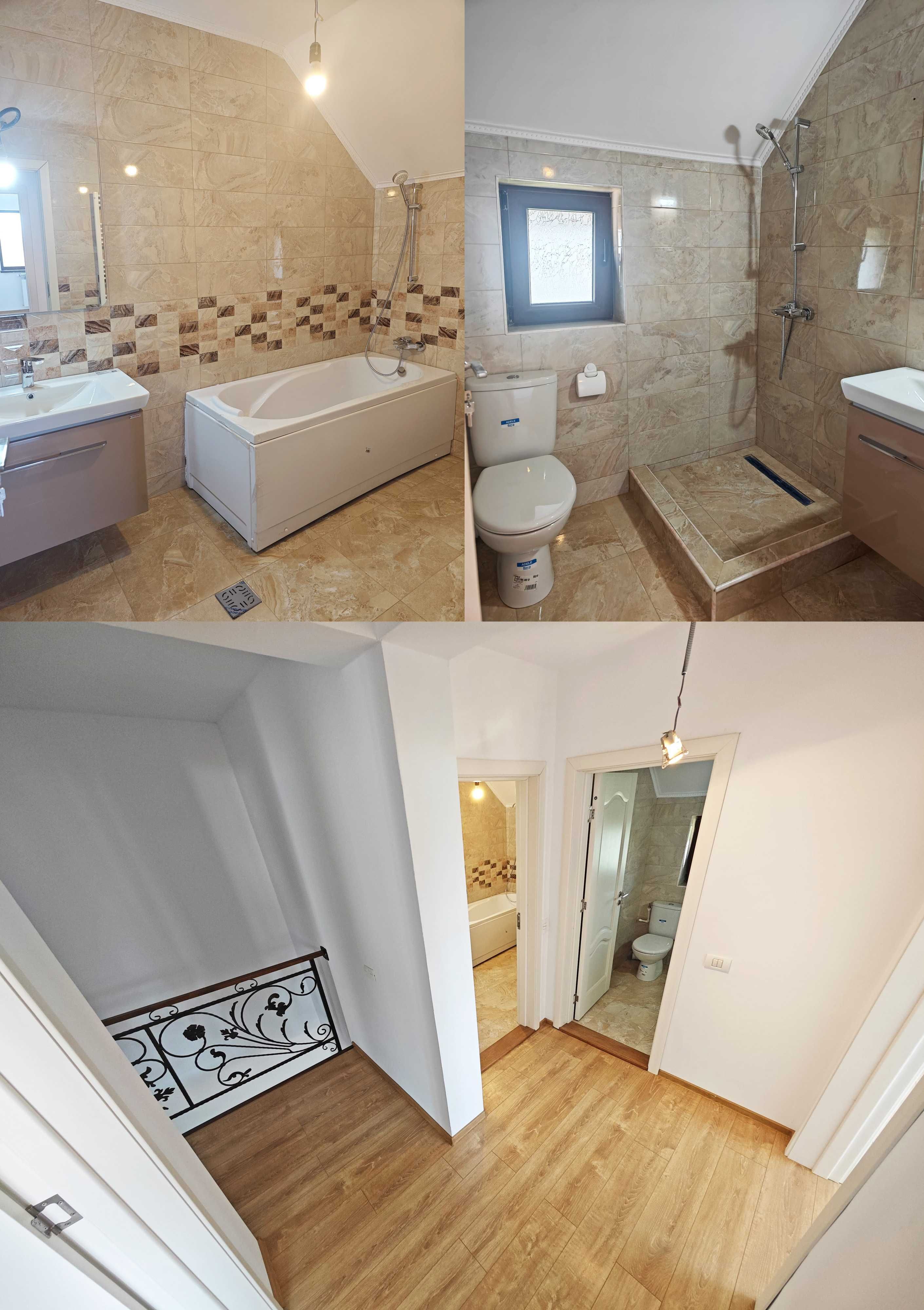 VILĂ de LUX - 5 camere,3 băi,terasă închisă, garaj,vedere lac,FINISATĂ