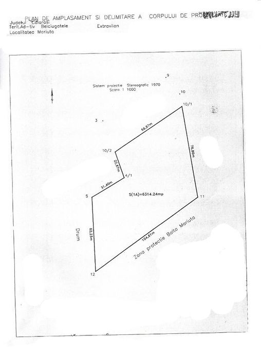 Belciugatele, Mariuta, teren cu iesire la lacul Mostistea/ schimb